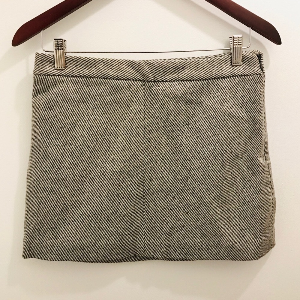 Theory Black and White Tweed Mini Skirt